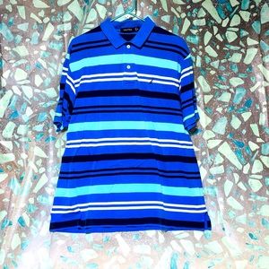 Nautica Men’s Striped Polo 100% Cotton PREOWNED